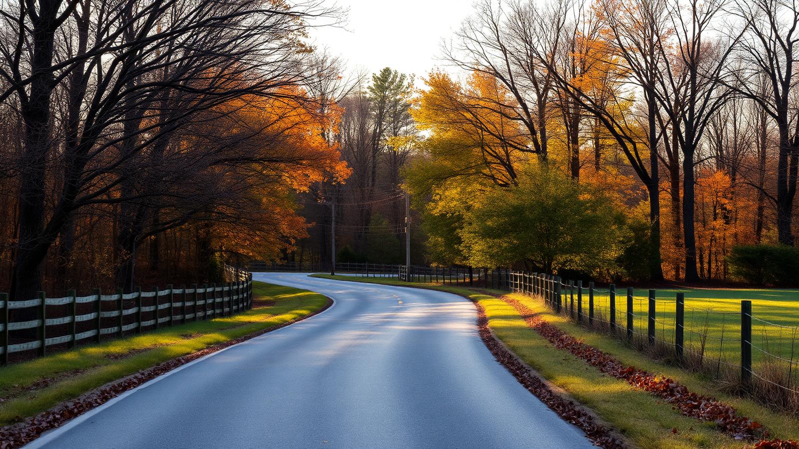 Country road in rural Virginia