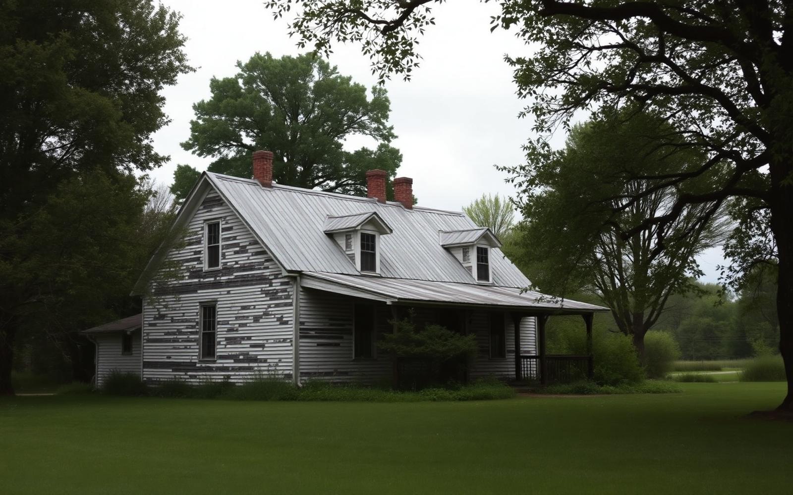 Older Virginia farmhouse on a quiet rural property